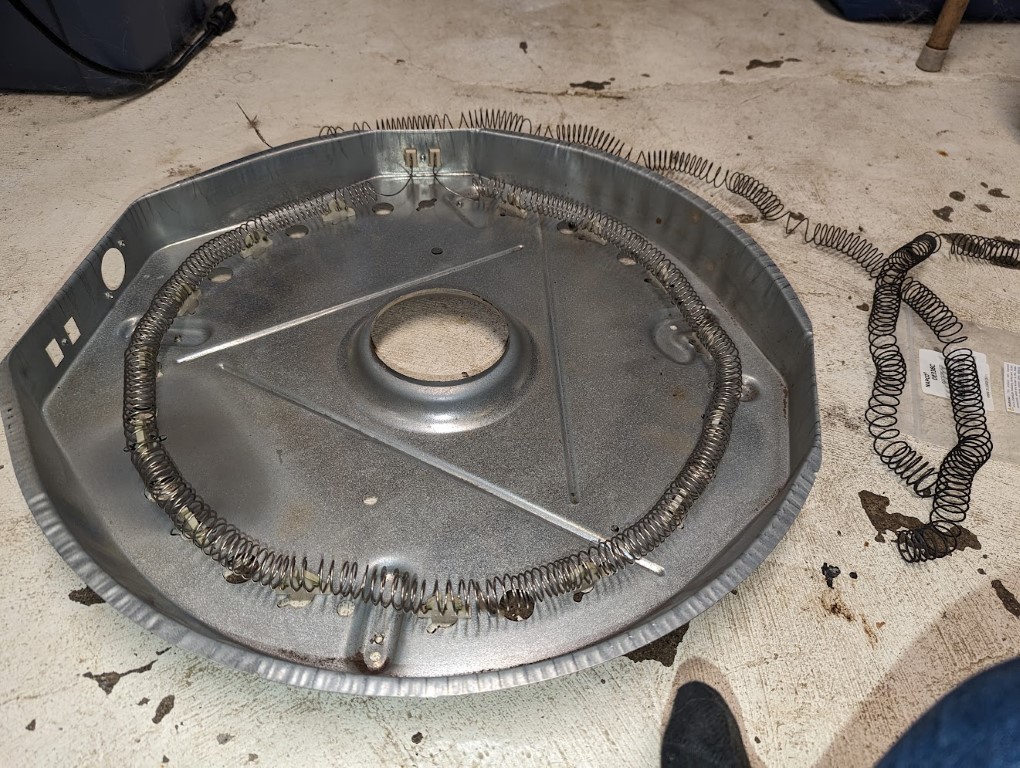 clean and repaired coil plate