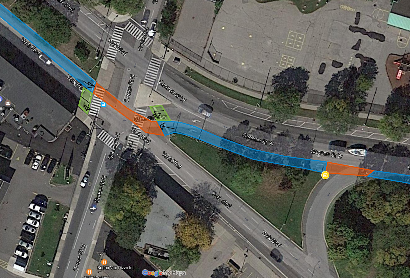 map of Queen intersection